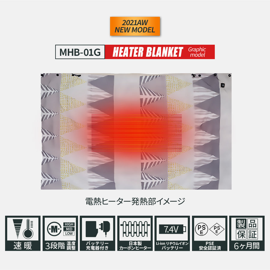 めちゃヒート MHB-01 ヒーターブランケット【単品】