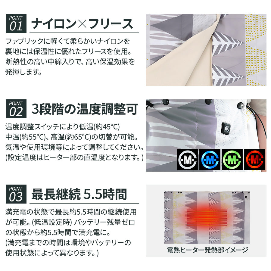 めちゃヒート MHB-01 ヒーターブランケット【単品】