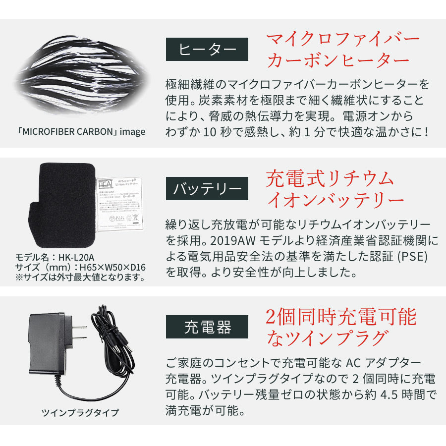 めちゃヒート MHG-04 ガントレット グローブ【バッテリー+充電器付】