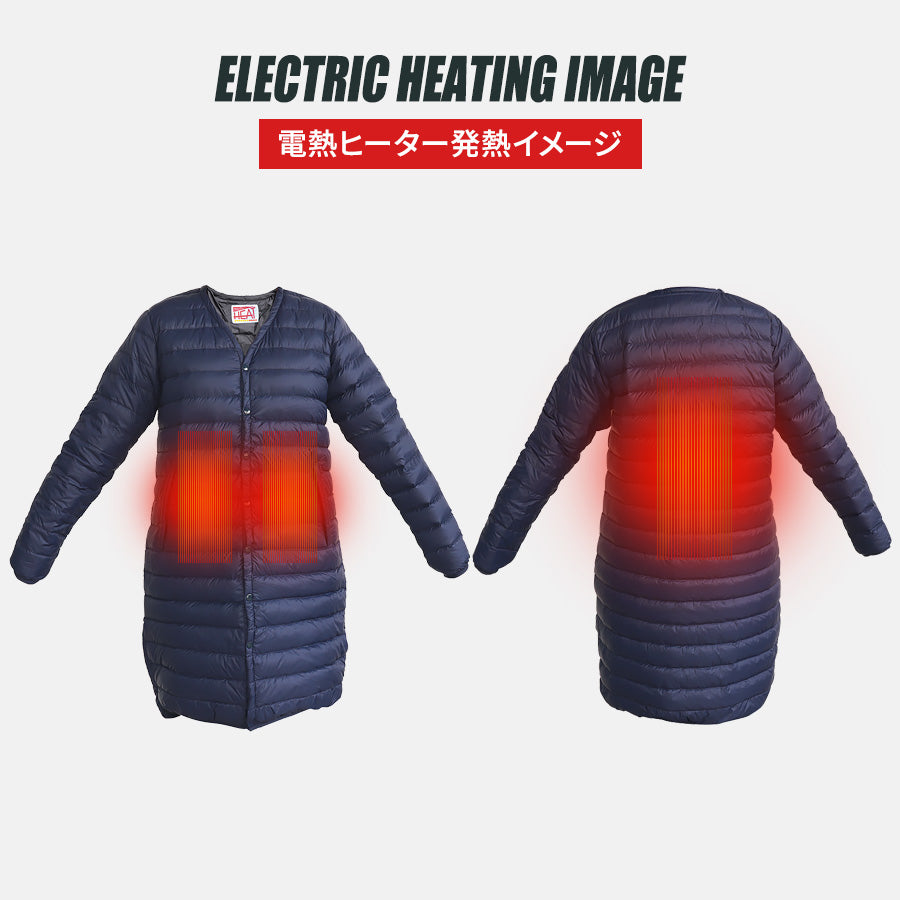 めちゃヒート MHJ-04 電熱ヒーター ダウンコート 【単品】