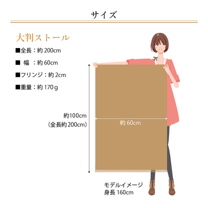 Attivo® (アッティーヴォ) カシミヤ 大判マフラー ストール レディース  [全5柄] [alc0918025g]