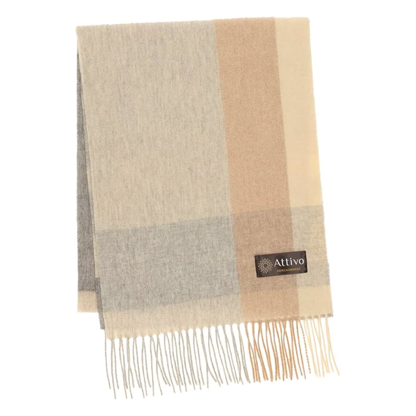 [26新春SALE|2,000円OFF5,800円] Attivo® (アッティーヴォ) カシミヤ マフラー チェック柄 レディース [全28色] [ATCM02]