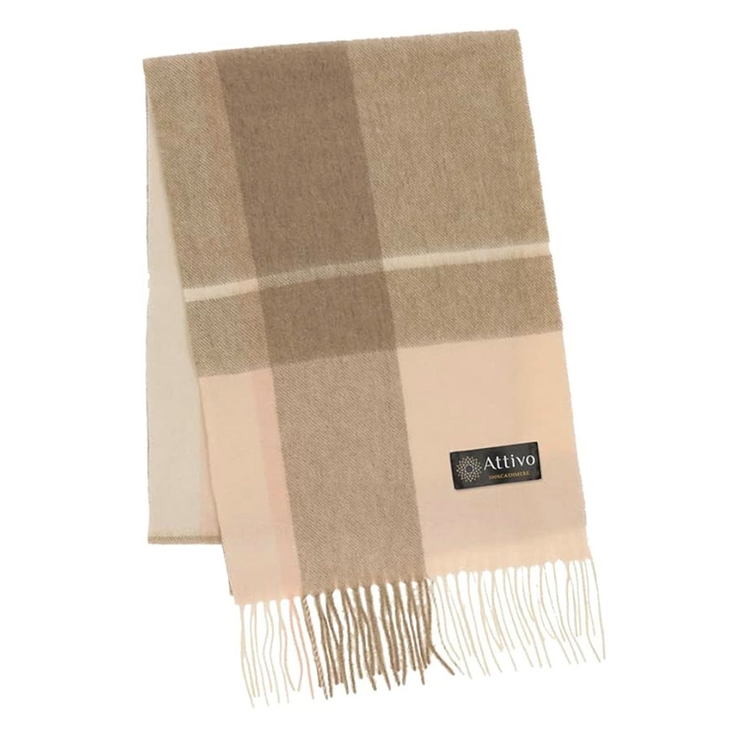 [26新春SALE|2,000円OFF5,800円] Attivo® (アッティーヴォ) カシミヤ マフラー チェック柄 レディース [全28色] [ATCM02]