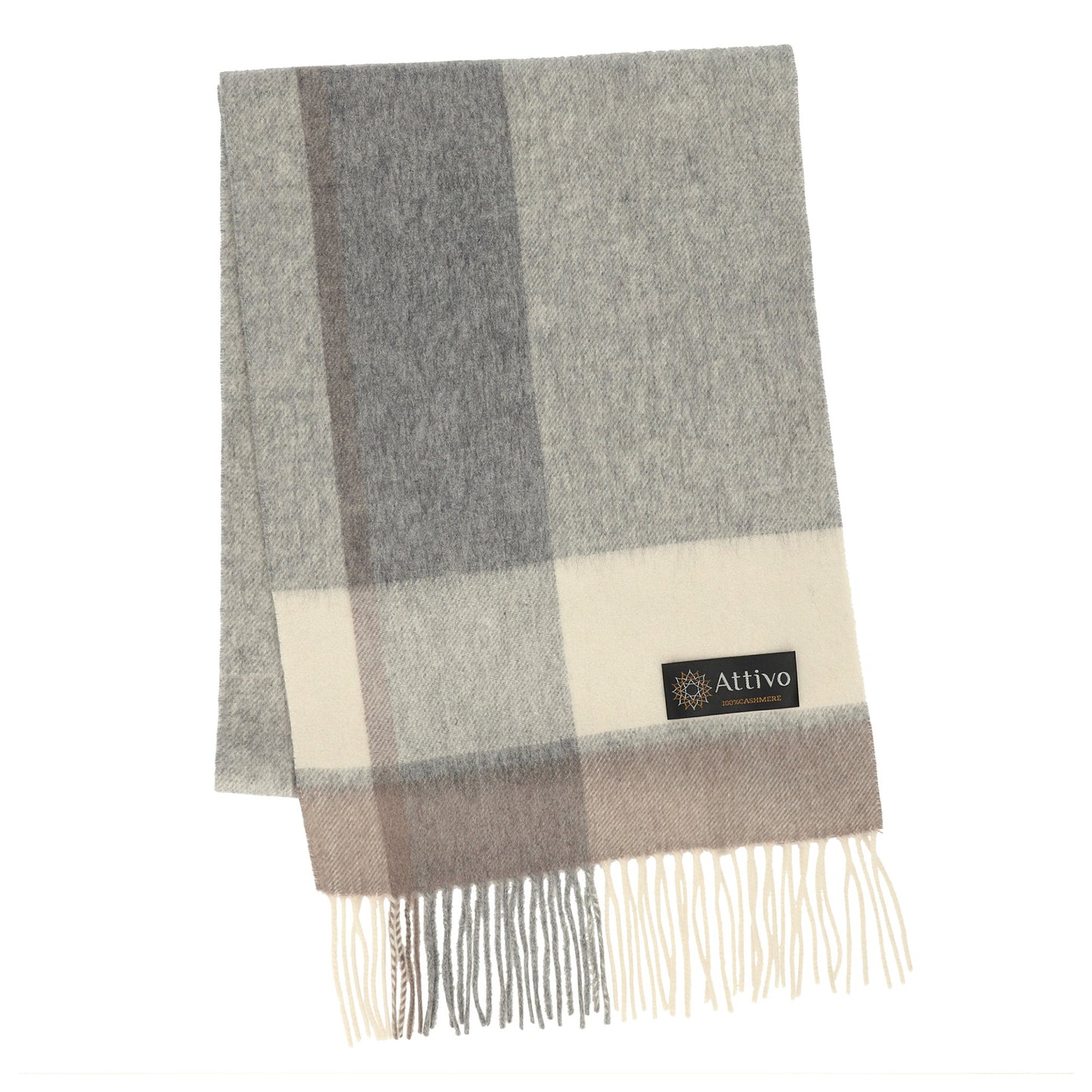 [26新春SALE|2,000円OFF5,800円] Attivo® (アッティーヴォ) カシミヤ マフラー チェック柄 レディース [全28色] [ATCM02]