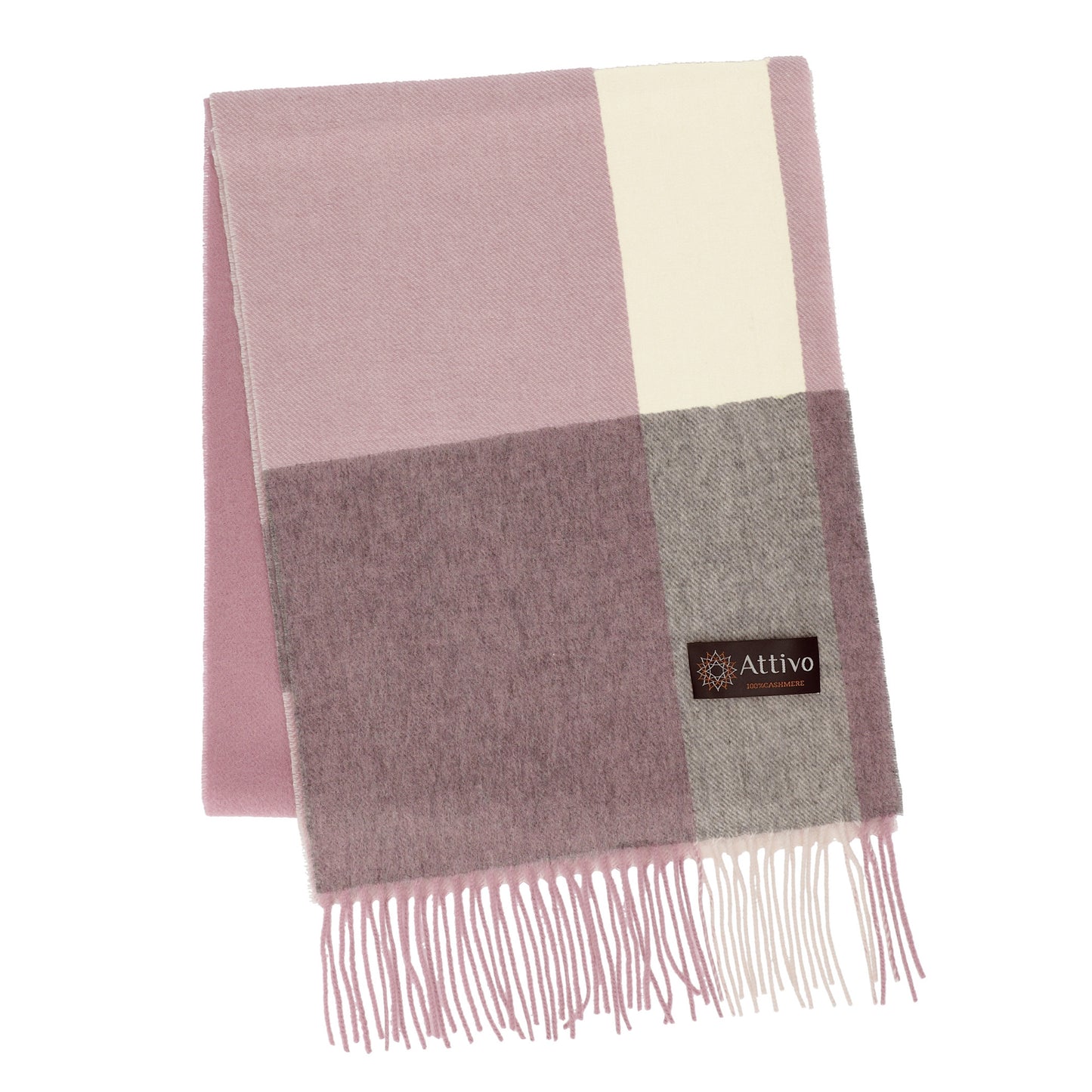 [26新春SALE|2,000円OFF5,800円] Attivo® (アッティーヴォ) カシミヤ マフラー チェック柄 レディース [全28色] [ATCM02]