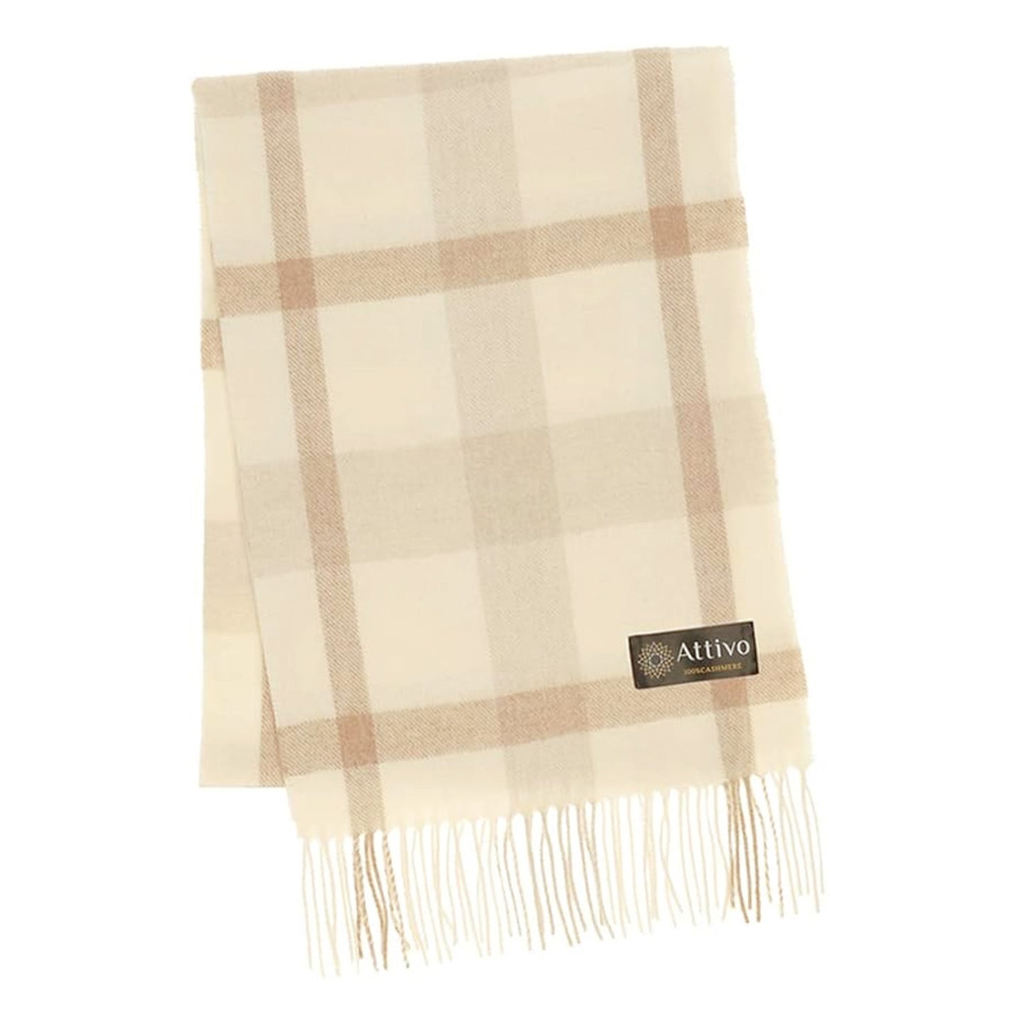 [26新春SALE|2,000円OFF5,800円] Attivo® (アッティーヴォ) カシミヤ マフラー チェック柄 レディース [全28色] [ATCM02]
