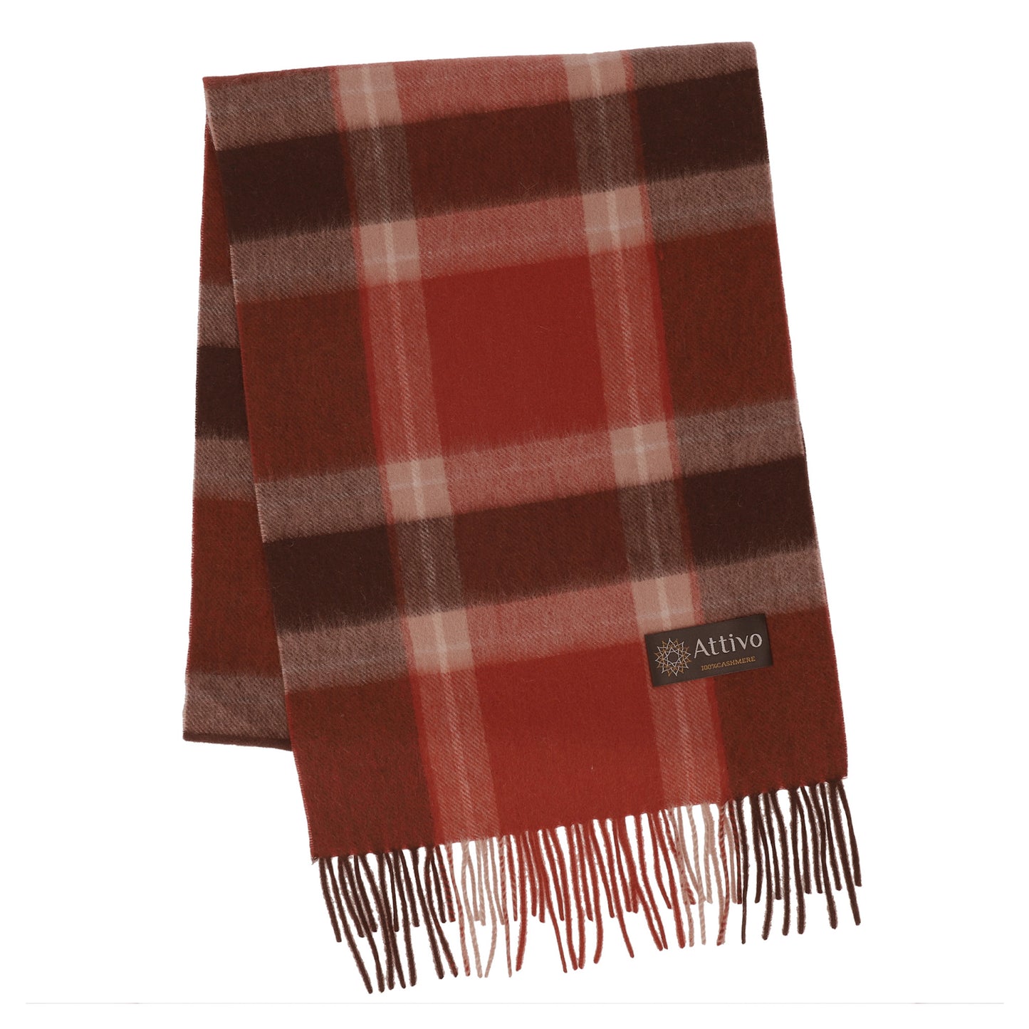 [26新春SALE|2,000円OFF5,800円] Attivo® (アッティーヴォ) カシミヤ マフラー チェック柄 レディース [全28色] [ATCM02]