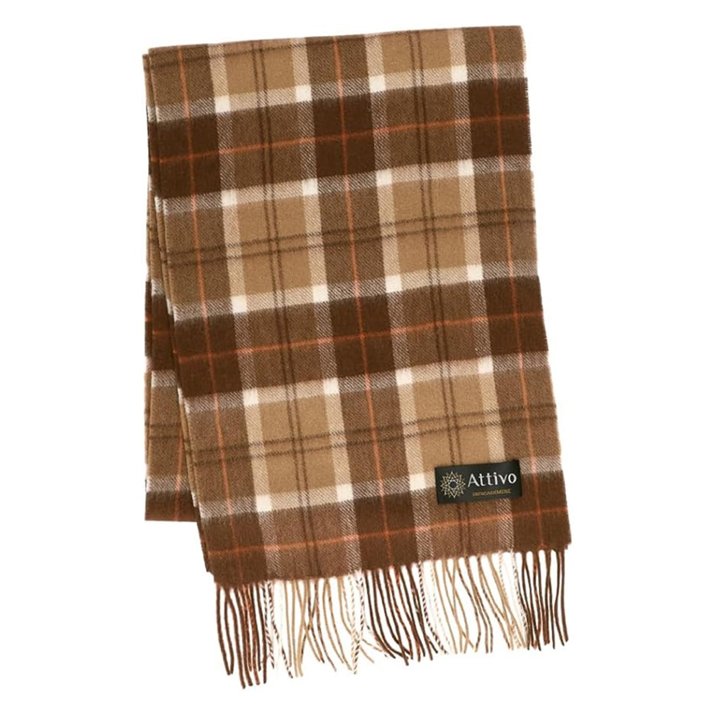 [26新春SALE|2,000円OFF5,800円] Attivo® (アッティーヴォ) カシミヤ マフラー チェック柄 レディース [全28色] [ATCM02]