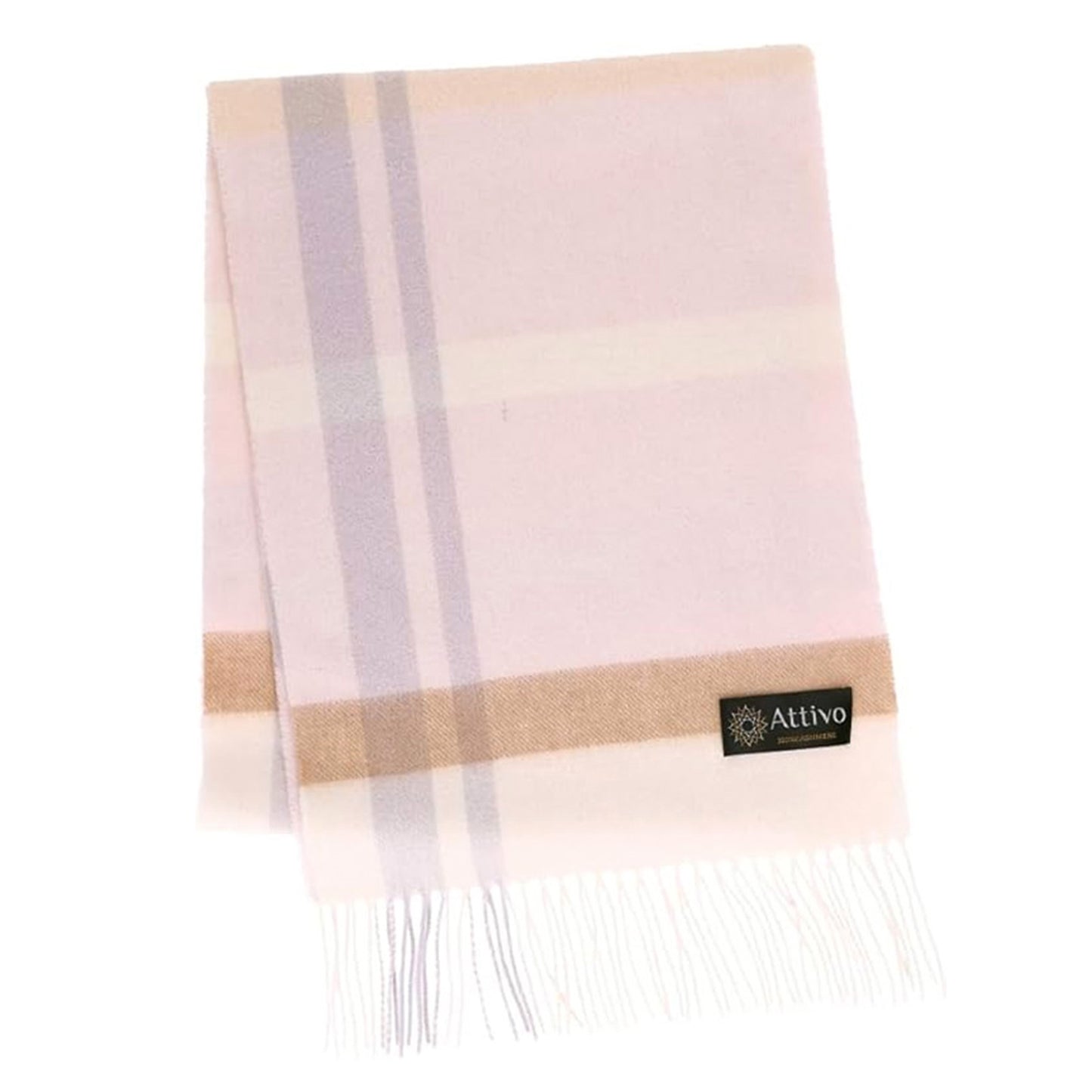 [26新春SALE|2,000円OFF5,800円] Attivo® (アッティーヴォ) カシミヤ マフラー チェック柄 レディース [全28色] [ATCM02]