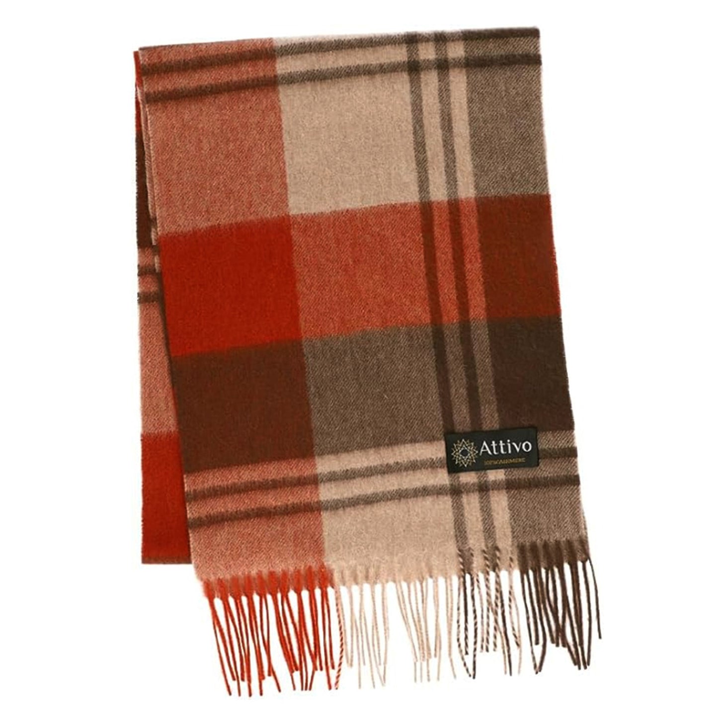 [26新春SALE|2,000円OFF5,800円] Attivo® (アッティーヴォ) カシミヤ マフラー チェック柄 レディース [全28色] [ATCM02]