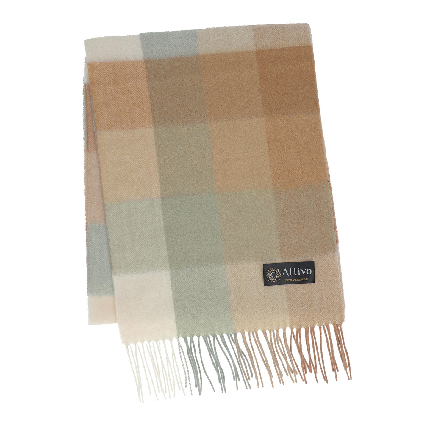 [26新春SALE|2,000円OFF5,800円] Attivo® (アッティーヴォ) カシミヤ マフラー チェック柄 レディース [全28色] [ATCM02]