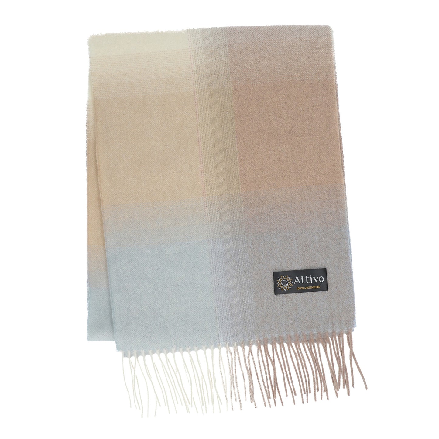 [26新春SALE|2,000円OFF5,800円] Attivo® (アッティーヴォ) カシミヤ マフラー チェック柄 レディース [全28色] [ATCM02]