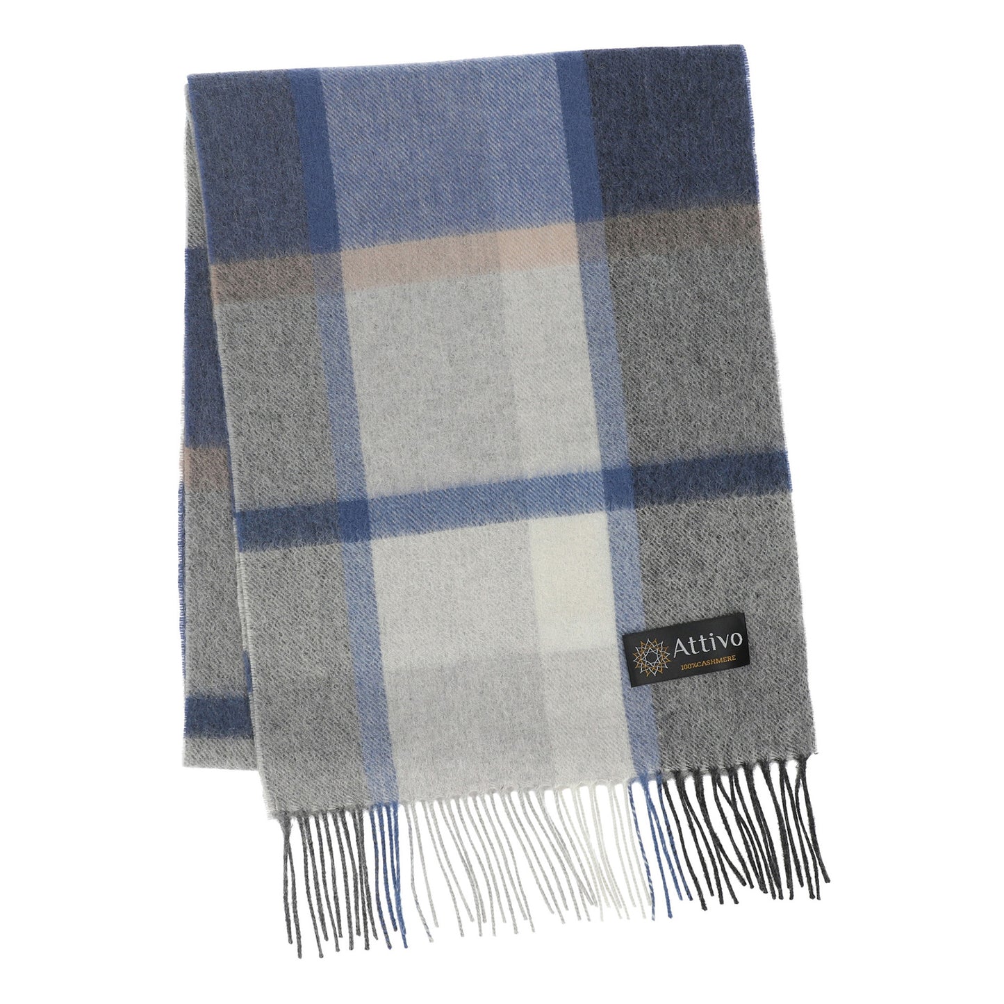 [26新春SALE|2,000円OFF5,800円] Attivo® (アッティーヴォ) カシミヤ マフラー チェック柄 レディース [全28色] [ATCM02]