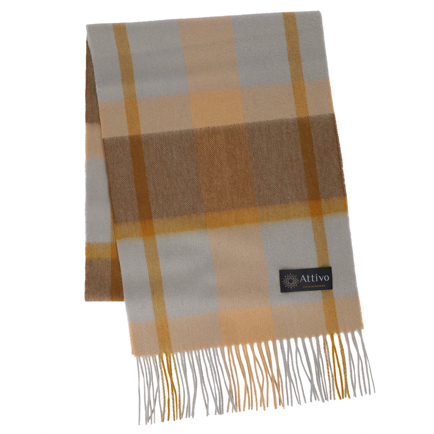 [26新春SALE|2,000円OFF5,800円] Attivo® (アッティーヴォ) カシミヤ マフラー チェック柄 レディース [全28色] [ATCM02]