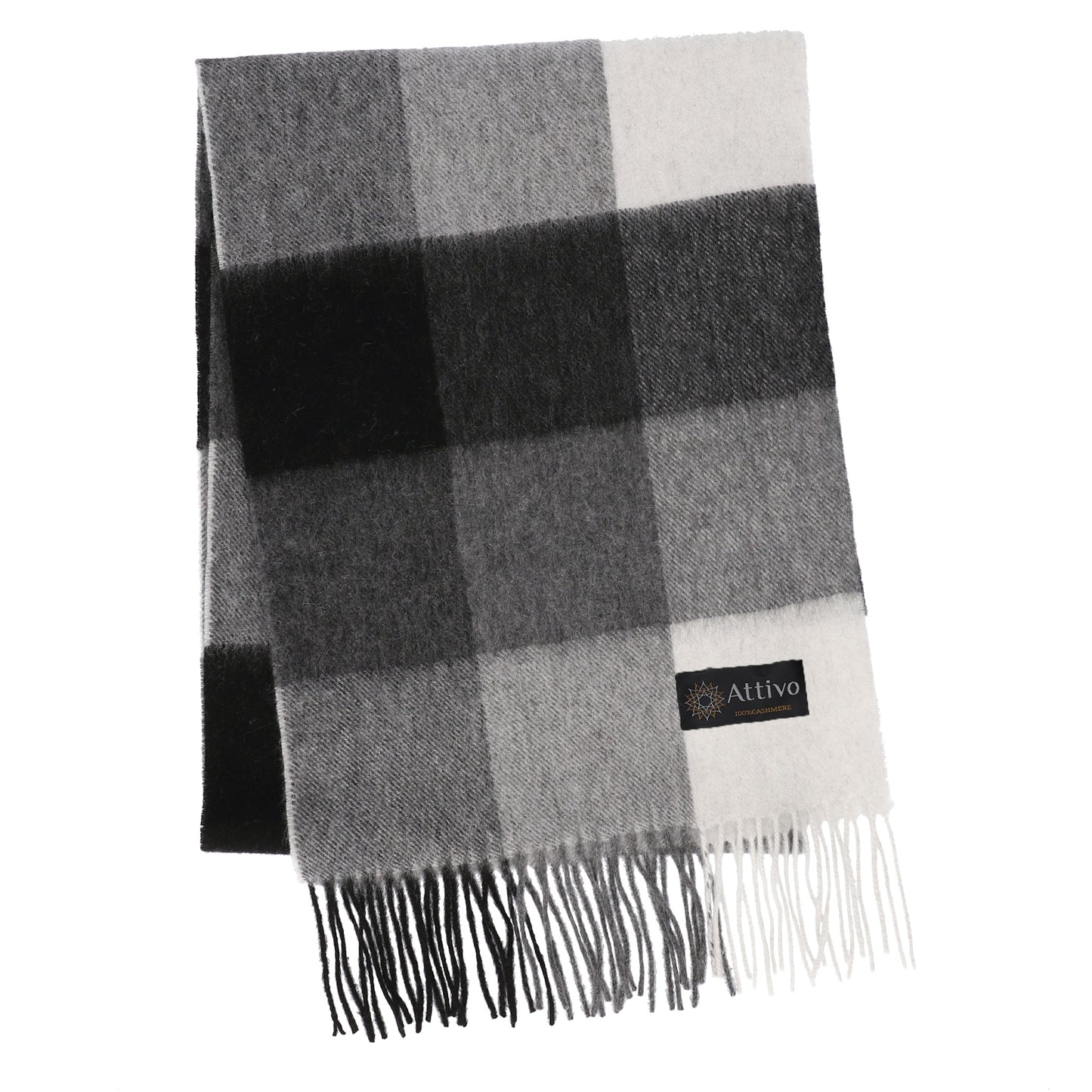 [26新春SALE|2,000円OFF5,800円] Attivo® (アッティーヴォ) カシミヤ マフラー チェック柄 レディース [全28色] [ATCM02]