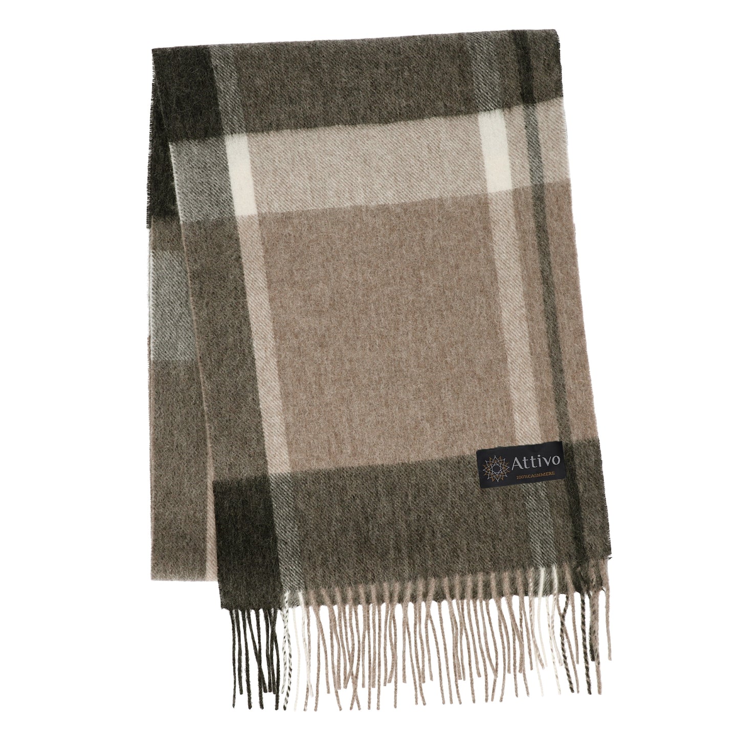 [26新春SALE|2,000円OFF5,800円] Attivo® (アッティーヴォ) カシミヤ マフラー チェック柄 レディース [全28色] [ATCM02]