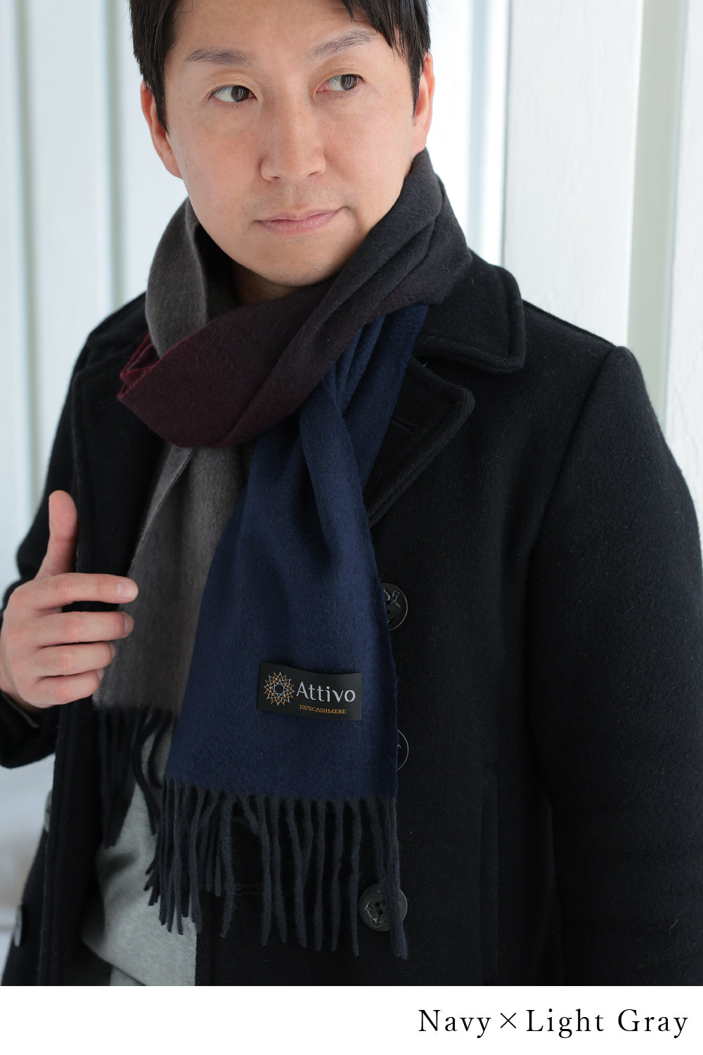 Attivo (アッティーヴォ) カシミヤ マフラー グラデーション Attivo (アッティーヴォ) カシミヤ マフラー グラデーション