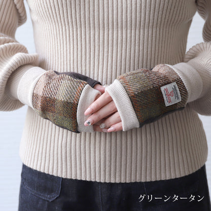 Attivo® (アッティーヴォ) ×Harris Tweed(ハリスツイード)半指手袋 レディース [全7色] [ATHT02H]