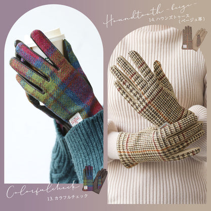 Attivo® (アッティーヴォ) ×Harris Tweed(ハリスツイード) 革手袋 レディース [全24色] [ATHT02]