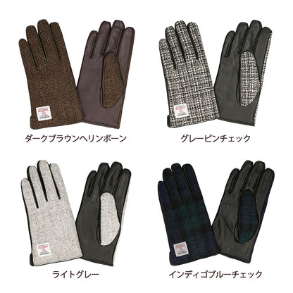 Attivo® (アッティーヴォ) ×Harris Tweed(ハリスツイード) 革手袋 メンズ [全12色] [ATHT02]