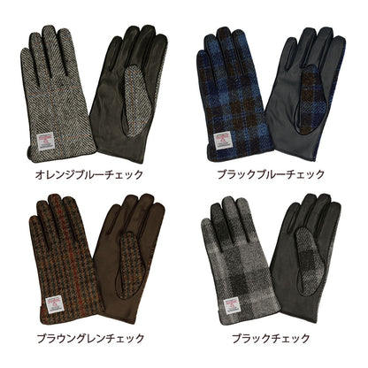 Attivo® (アッティーヴォ) ×Harris Tweed(ハリスツイード) 革手袋 メンズ [全12色] [ATHT02]