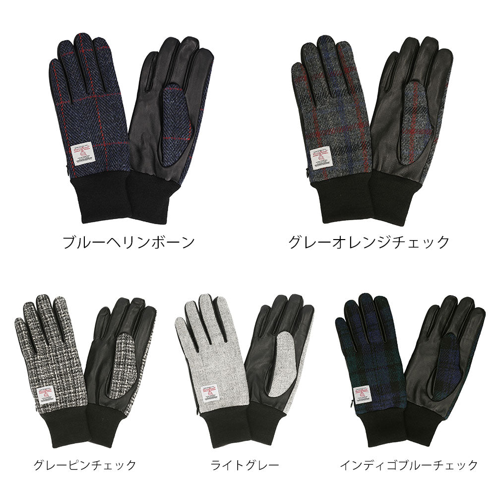Attivo (アッティーヴォ) ×Harris Tweed(ハリスツイード) 革手袋 メンズ [全9色] [ATHT03]