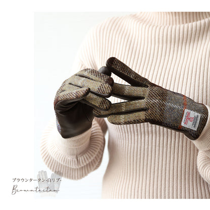 Attivo® (アッティーヴォ) ×Harris Tweed(ハリスツイード) 革手袋 レディース [全23色] [ATHT04]