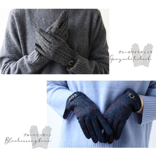 [26新春SALE|2,000円OFF4,980円] Attivo® (アッティーヴォ) ×Harris Tweed(ハリスツイード) 革手袋 レディース [全19色] [ATHT05]