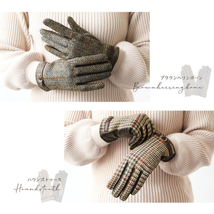 Attivo® (アッティーヴォ) ×Harris Tweed(ハリスツイード) 革手袋 レディース [全19色] [ATHT05]