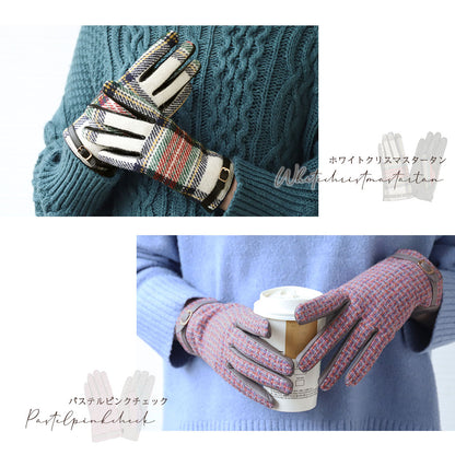 Attivo® (アッティーヴォ) ×Harris Tweed(ハリスツイード) 革手袋 レディース [全19色] [ATHT05]