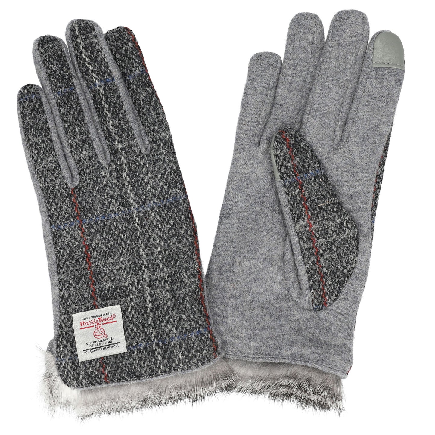Attivo (アッティーヴォ) ×Harris Tweed(ハリスツイード)ラビットファー手袋 レディース [全14色] [ATHT06]