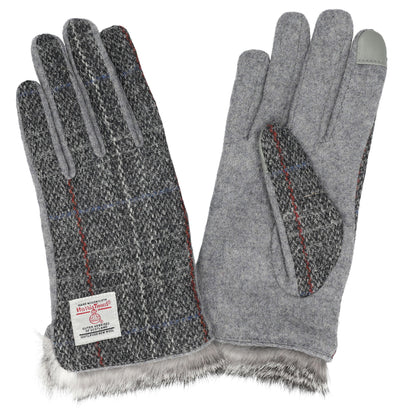 Attivo® (アッティーヴォ) ×Harris Tweed(ハリスツイード)ラビットファー手袋 レディース [全14色] [ATHT06]