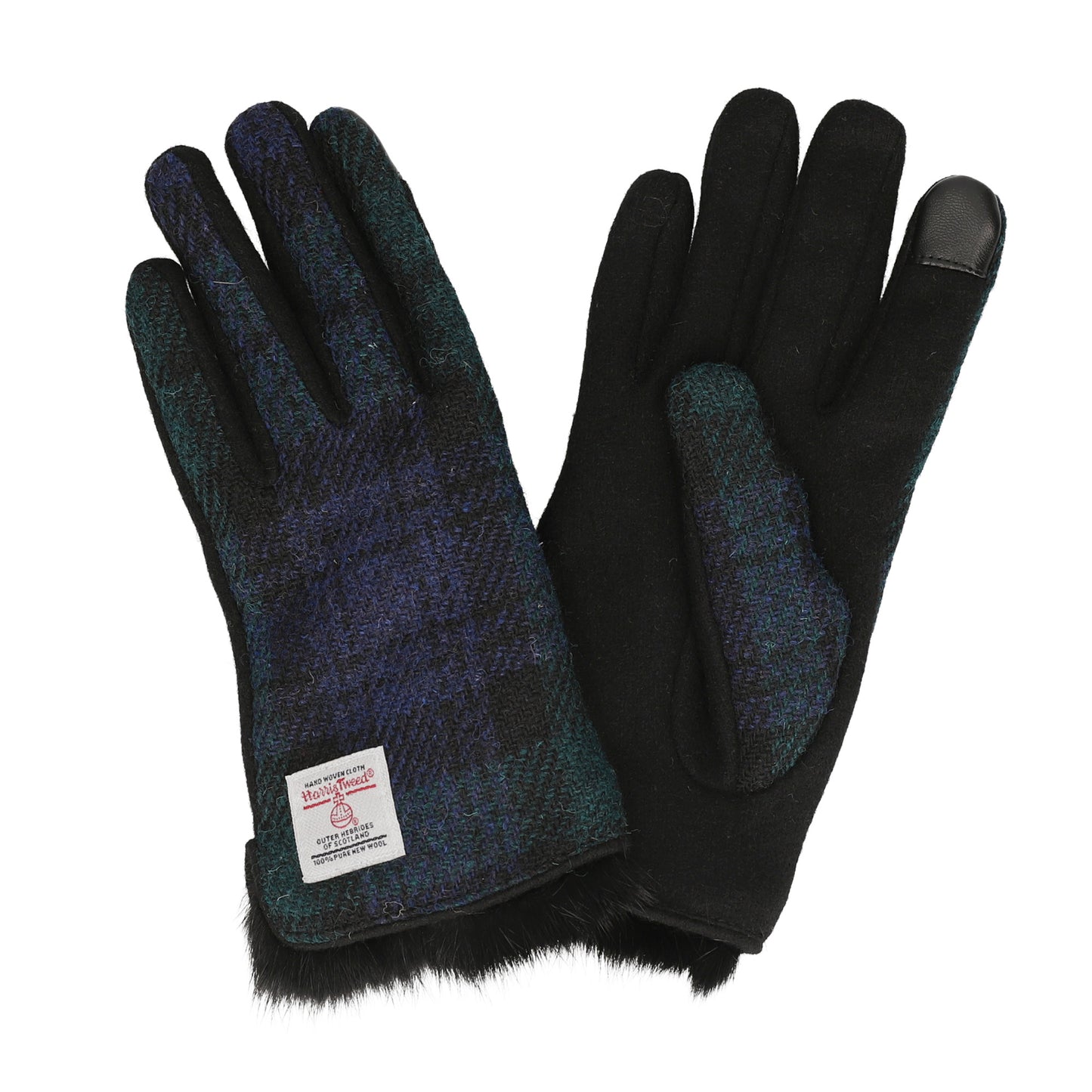 Attivo (アッティーヴォ) ×Harris Tweed(ハリスツイード)ラビットファー手袋 レディース [全14色] [ATHT06]