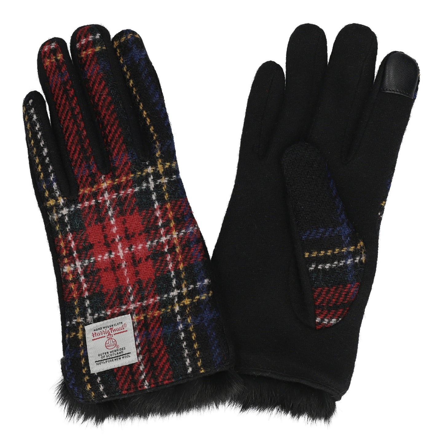 Attivo (アッティーヴォ) ×Harris Tweed(ハリスツイード)ラビットファー手袋 レディース [全14色] [ATHT06]