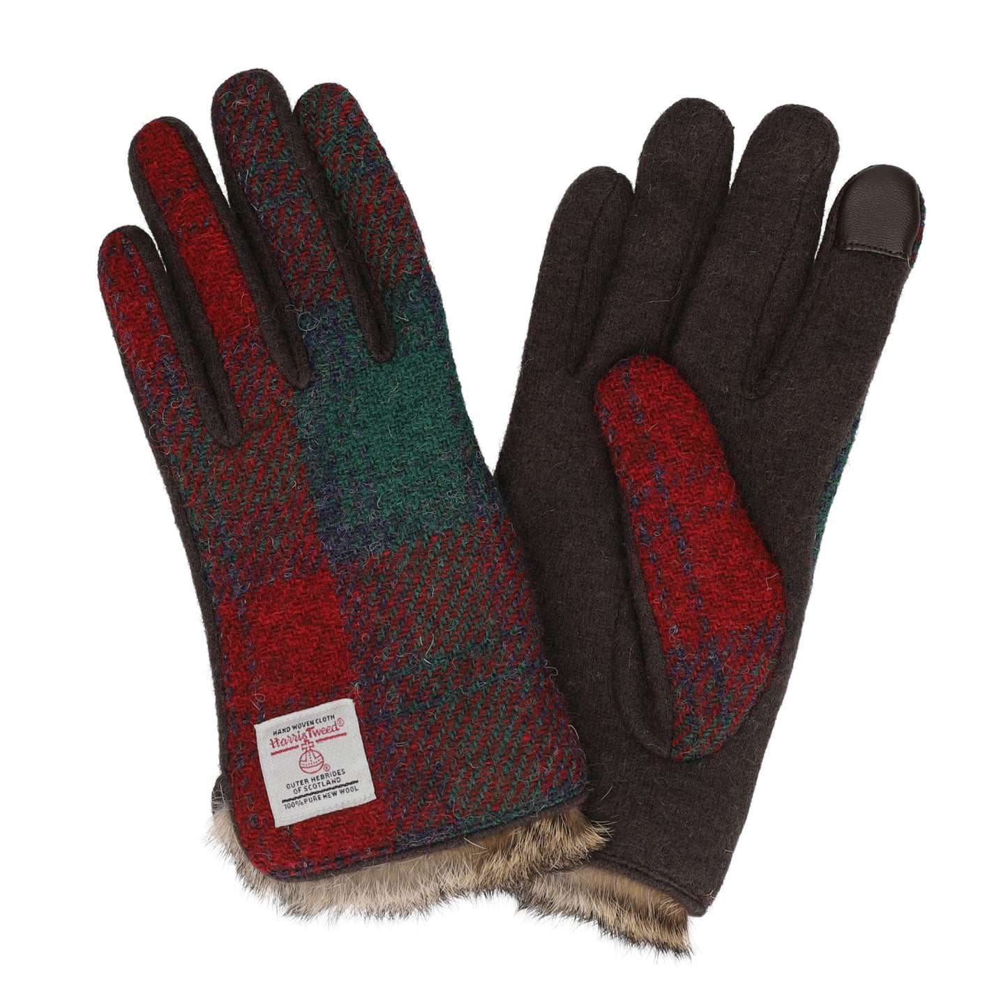 Attivo (アッティーヴォ) ×Harris Tweed(ハリスツイード)ラビットファー手袋 レディース [全14色] [ATHT06]