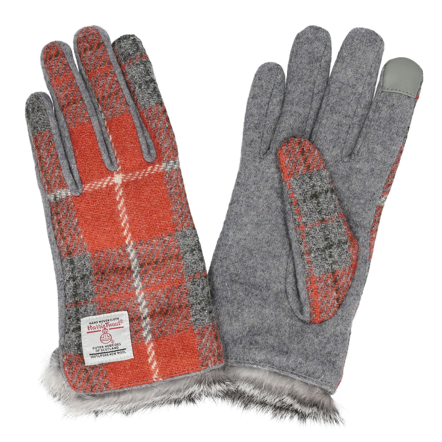 Attivo (アッティーヴォ) ×Harris Tweed(ハリスツイード)ラビットファー手袋 レディース [全14色] [ATHT06]