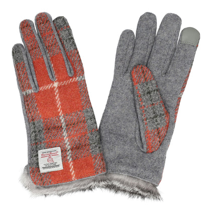 Attivo® (アッティーヴォ) ×Harris Tweed(ハリスツイード)ラビットファー手袋 レディース [全14色] [ATHT06]