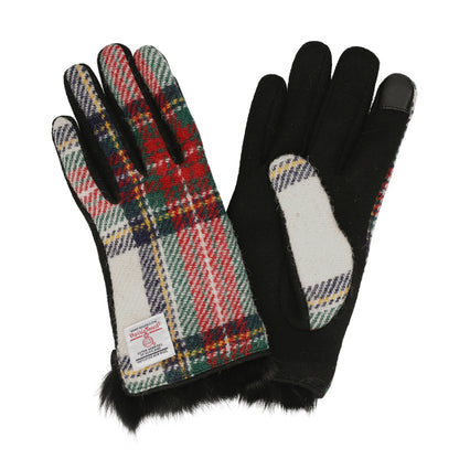Attivo® (アッティーヴォ) ×Harris Tweed(ハリスツイード)ラビットファー手袋 レディース [全14色] [ATHT06]