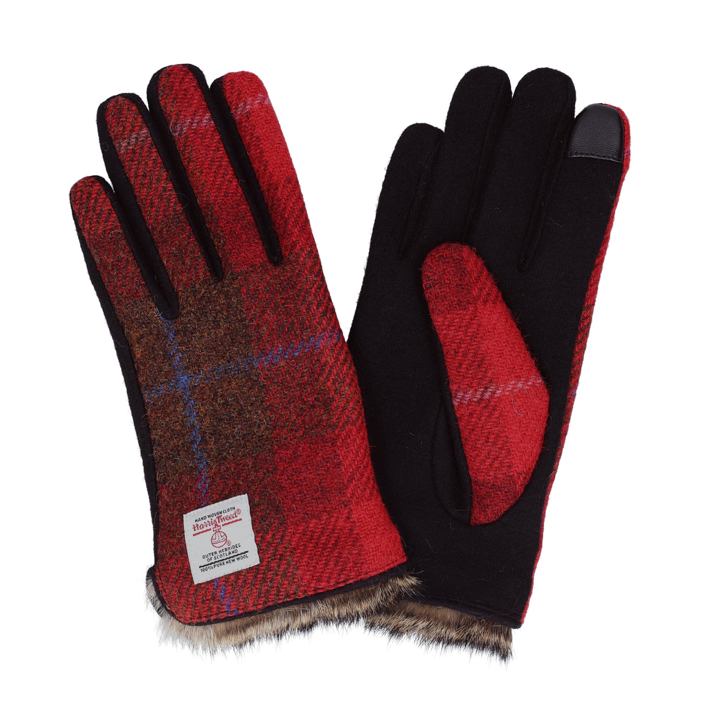 Attivo (アッティーヴォ) ×Harris Tweed(ハリスツイード)ラビットファー手袋 レディース [全14色] [ATHT06]