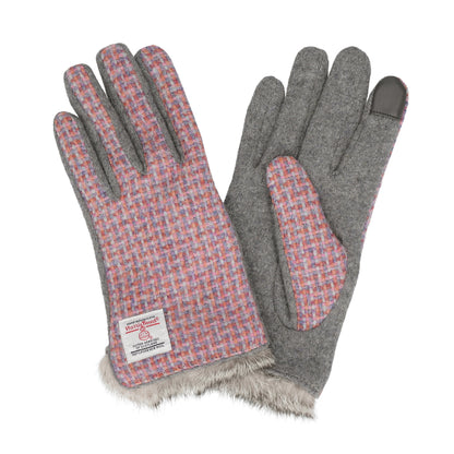 Attivo® (アッティーヴォ) ×Harris Tweed(ハリスツイード)ラビットファー手袋 レディース [全14色] [ATHT06]