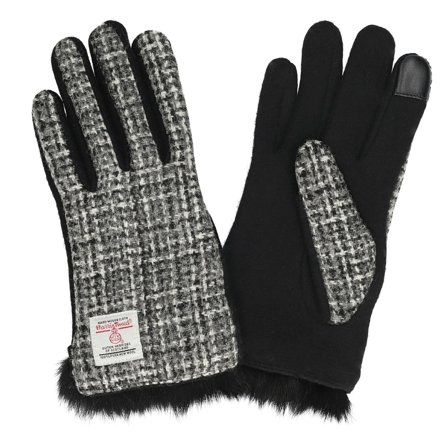 Attivo (アッティーヴォ) ×Harris Tweed(ハリスツイード)ラビットファー手袋 レディース [全14色] [ATHT06]