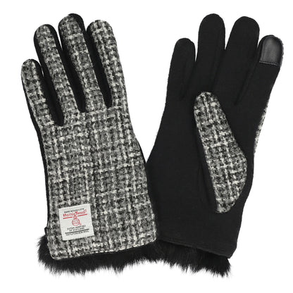 Attivo® (アッティーヴォ) ×Harris Tweed(ハリスツイード)ラビットファー手袋 レディース [全14色] [ATHT06]