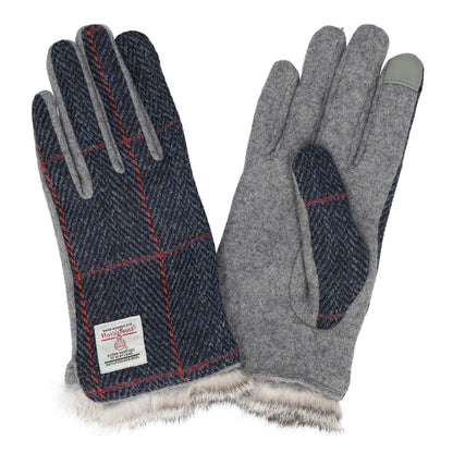 Attivo® (アッティーヴォ) ×Harris Tweed(ハリスツイード)ラビットファー手袋 レディース [全14色] [ATHT06]