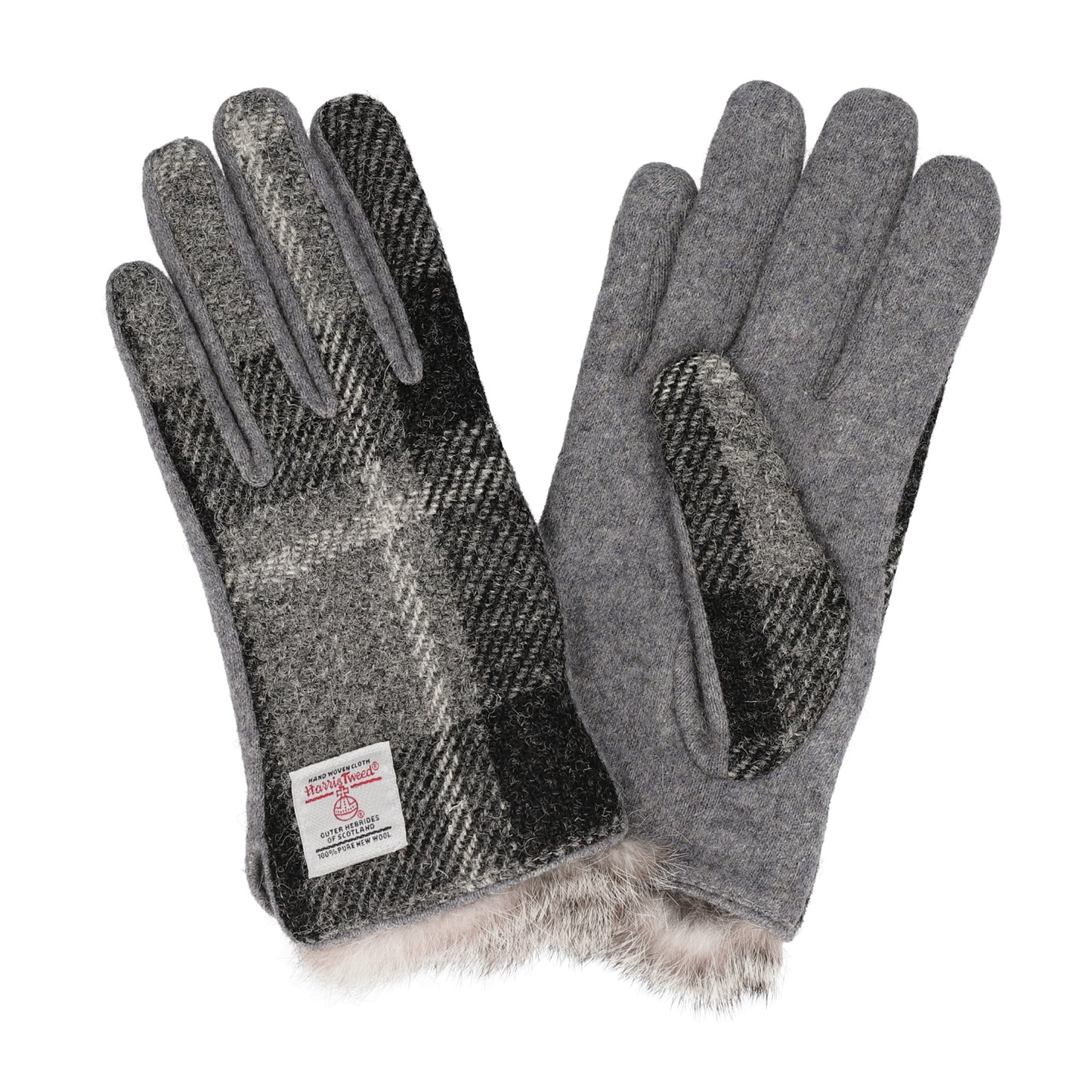 Attivo (アッティーヴォ) ×Harris Tweed(ハリスツイード)ラビットファー手袋 レディース [全14色] [ATHT06]