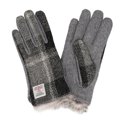 Attivo® (アッティーヴォ) ×Harris Tweed(ハリスツイード)ラビットファー手袋 レディース [全14色] [ATHT06]