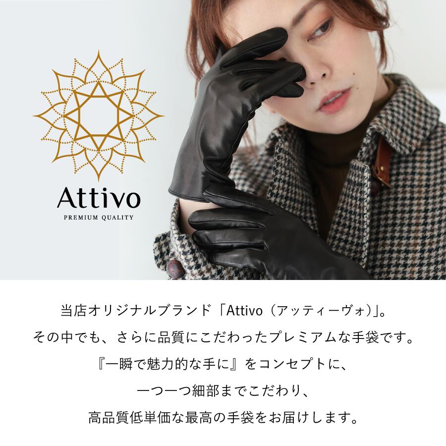 【FINALクリアランスSALE｜4186円】Attivo® (アッティーヴォ) 革手袋 レディース [全6色] [ATLC101]