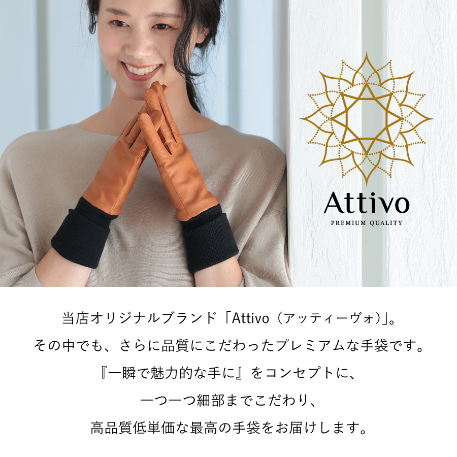 Attivo (アッティーヴォ) 革手袋 レディース [全3色] [ATLC103]