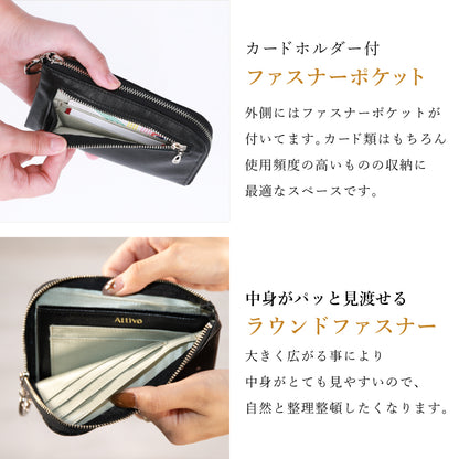 Attivo® (アッティーヴォ)×Bejoueld/ビージュエルド  スワロフスキー付本革二つ折り財布 日本製[全6色] [GS563]