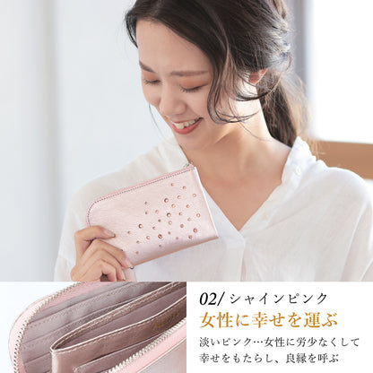 Attivo® (アッティーヴォ)×Bejoueld/ビージュエルド  スワロフスキー付本革二つ折り財布 日本製[全6色] [GS563]