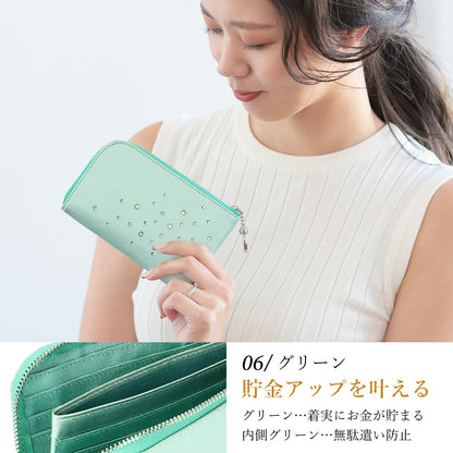 Attivo® (アッティーヴォ)×Bejoueld/ビージュエルド  スワロフスキー付本革二つ折り財布 日本製[全6色] [GS563]